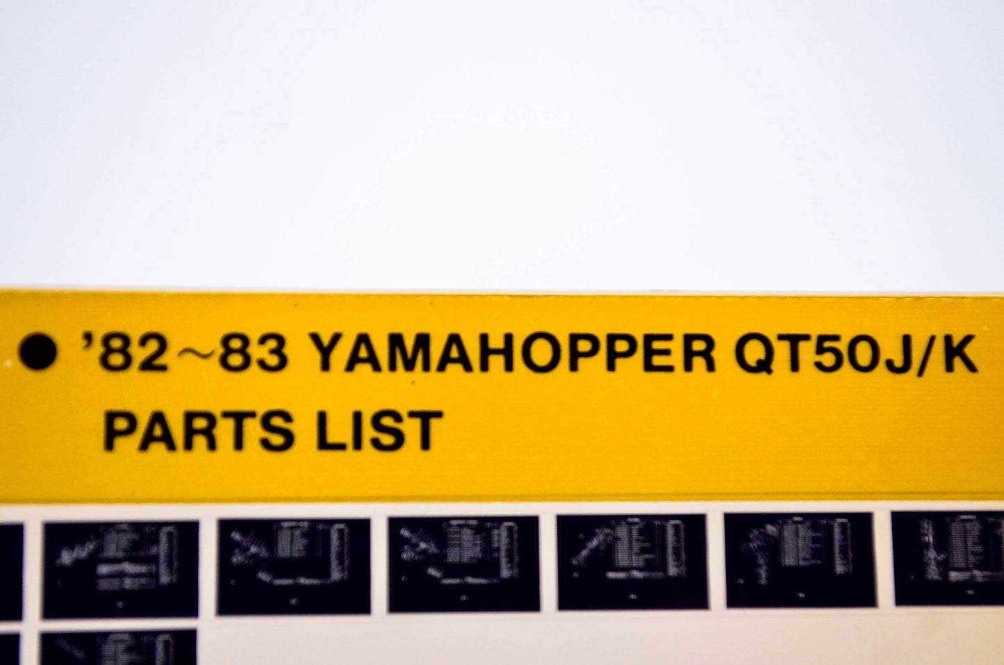 OEM Yamaha QT50J/K 1984/November 9 '82 - '83 Yamahopper Parts List Microfiche
