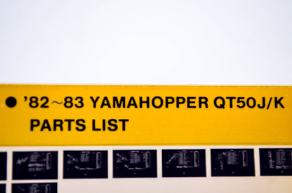 OEM Yamaha QT50J/K 1984/November 9 '82 - '83 Yamahopper Parts List Microfiche