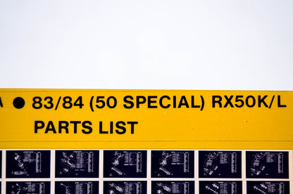 OEM Yamaha RX50K/L 1985/June 5 '83 - '84 50 Special Parts List Microfiche