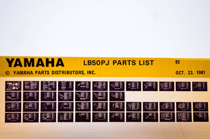 OEM Yamaha LB50PJ 1981/October 23 '82 Parts List Microfiche