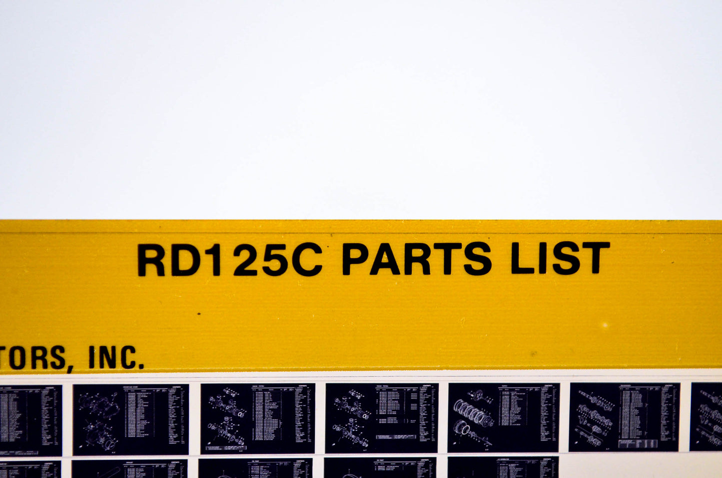 OEM Yamaha RD125C 1979/June 8 '76 Parts List Microfiche