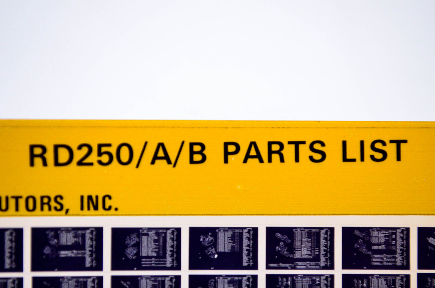 OEM Yamaha RD250/A/B 1981/April 28 '73 - '75 Parts List Microfiche