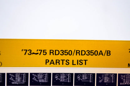 OEM Yamaha RD350/RD350A/B 1986/March 12 '73 - '75 Parts List Microfiche