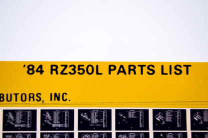 OEM Yamaha RZ350L 1984/July 31 '84 Parts List Microfiche