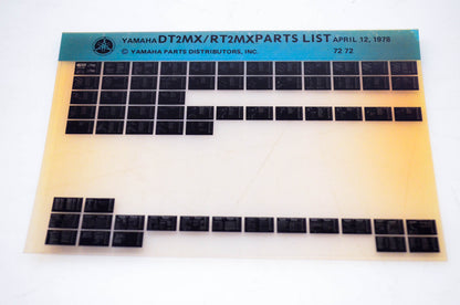 OEM Yamaha DT2MX/RT2MX 1978/April 12 '72 Parts List Microfiche