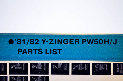 OEM Yamaha PW50H/J 1984/November 9 '81 - '82 Y-Zinger Parts List Microfiche
