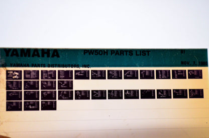OEM Yamaha PW50H 1980/November 7 '81 Parts List Microfiche