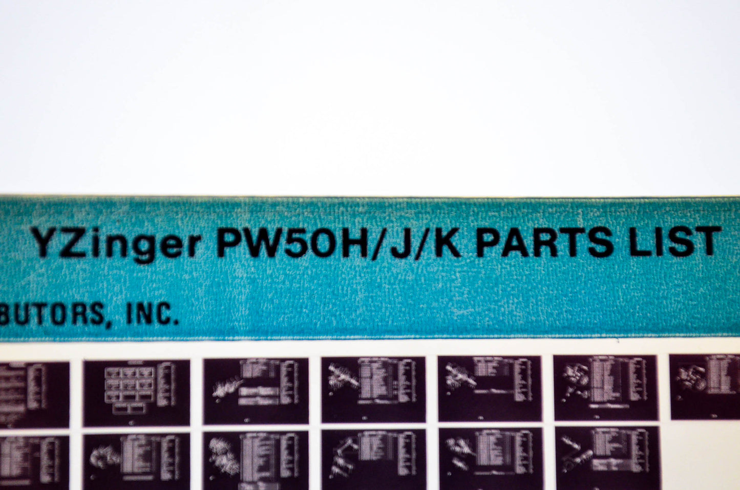 OEM Yamaha PW50H/J/K 1982/October 6 '81 - '83 Y-Zinger Parts List Microfiche