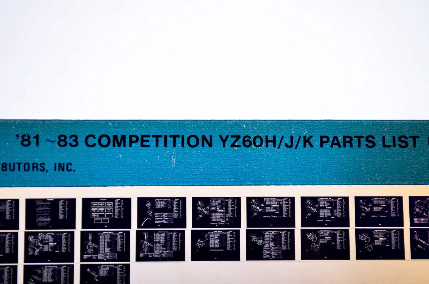 OEM Yamaha YZ60H/J/K 1983/November 1 '81 - '83 Competition Parts List Microfiche
