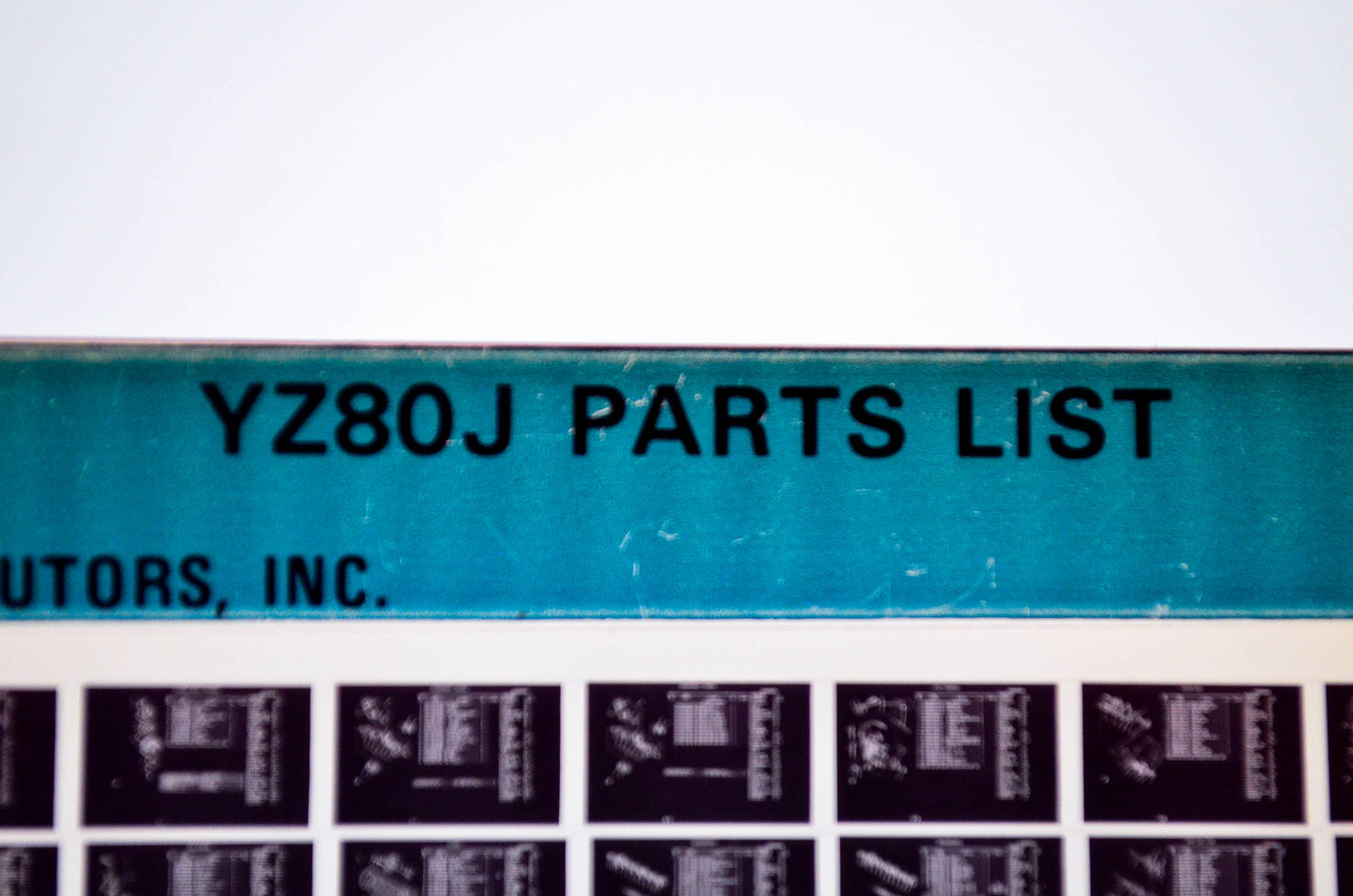 OEM Yamaha YZ80J 1981/December 31 '82 Parts List Microfiche
