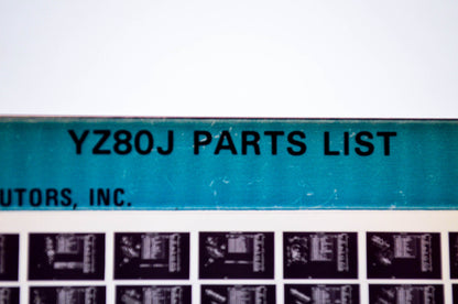 OEM Yamaha YZ80J 1981/December 31 '82 Parts List Microfiche