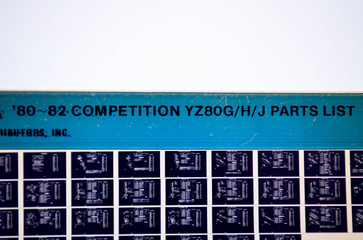 OEM Yamaha YZ80G/H/J 1984/June 13 '80 - '82 Competition Parts List Microfiche