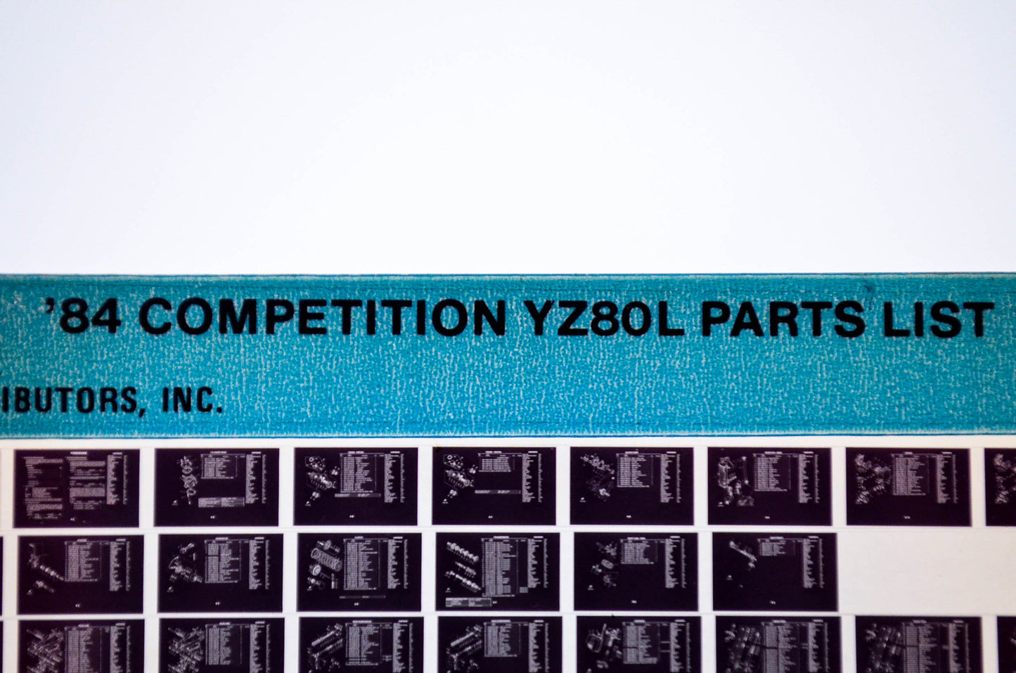 OEM Yamaha YZ80L 1984/January 3 '84 Competition Parts List Microfiche
