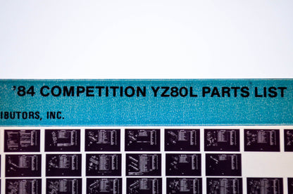 OEM Yamaha YZ80L 1984/January 3 '84 Competition Parts List Microfiche
