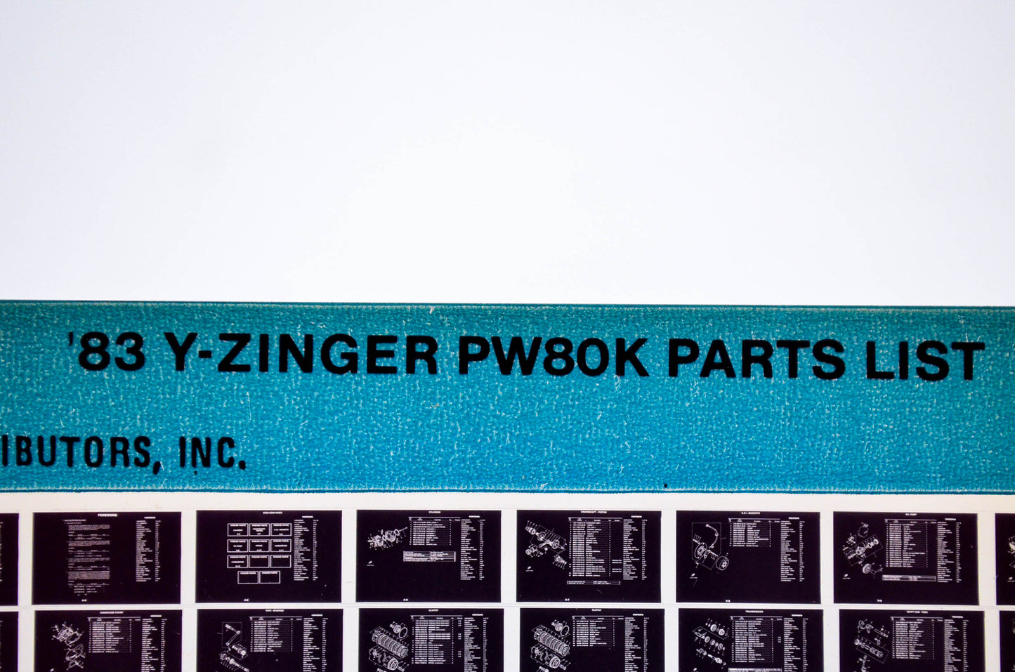 OEM Yamaha PW80 K 1983/October 3 '83 Y-Zinger Parts List Microfiche