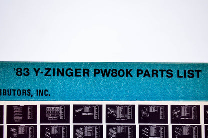 OEM Yamaha PW80 K 1983/October 3 '83 Y-Zinger Parts List Microfiche