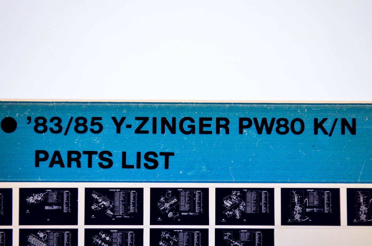 OEM Yamaha PW80 K/N 1984/November 14 '83 - '85 Y-Zinger Parts List Microfiche