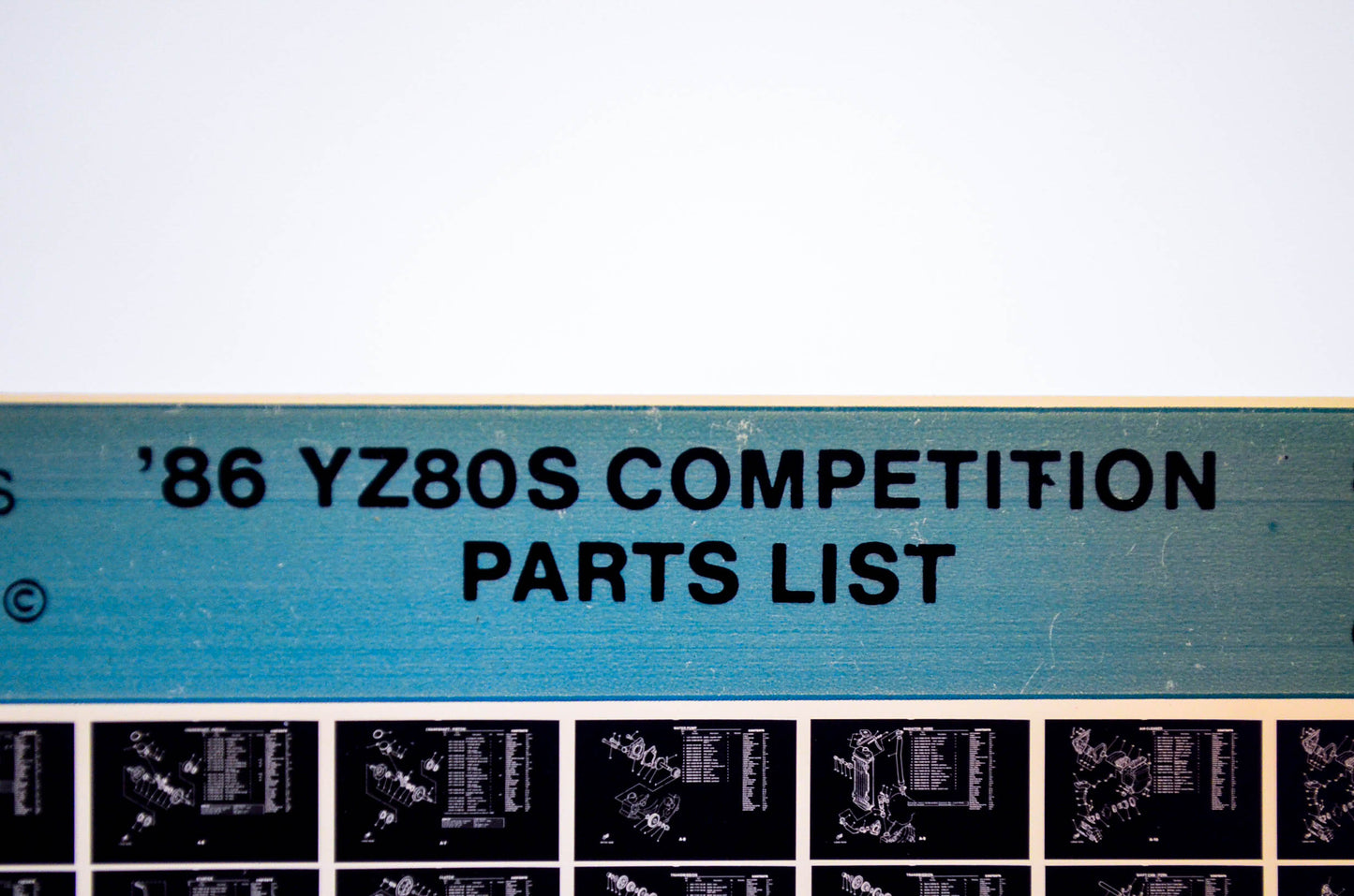 OEM Yamaha YZ80S 1986/October 20 '86 Competition Parts List Microfiche