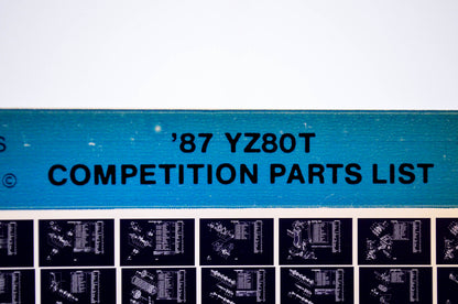 OEM Yamaha YZ80T 1986/November 7 '87 Competition Parts List Microfiche