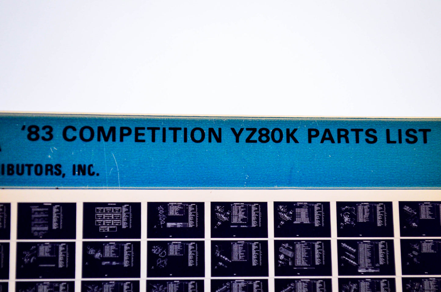 OEM Yamaha YZ80K 1983/January 17 '83 Competition Parts List Microfiche