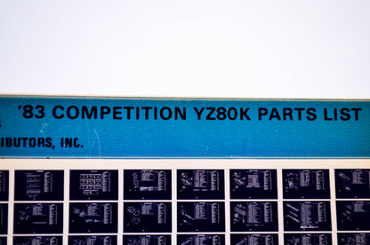 OEM Yamaha YZ80K 1983/January 17 '83 Competition Parts List Microfiche