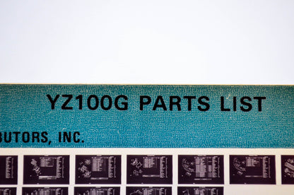 OEM Yamaha YZ100G 1982/March 24 '80 Parts List Microfiche