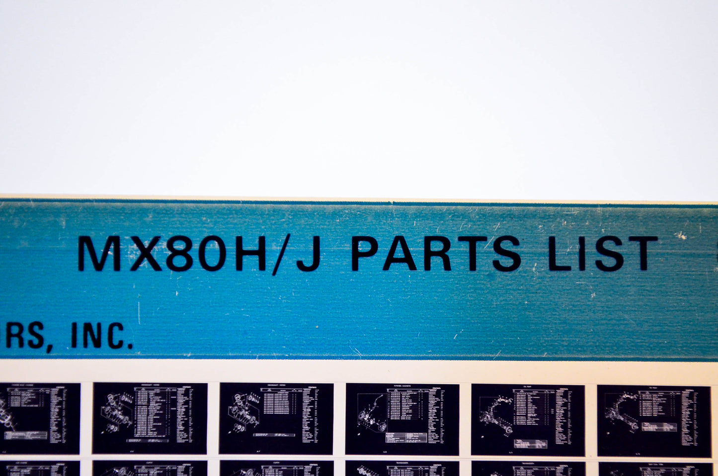 OEM Yamaha MX80H/J 1981/October 1 '81 - '82 Parts List Microfiche