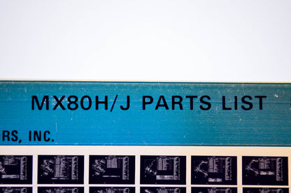 OEM Yamaha MX80H/J 1981/October 1 '81 - '82 Parts List Microfiche