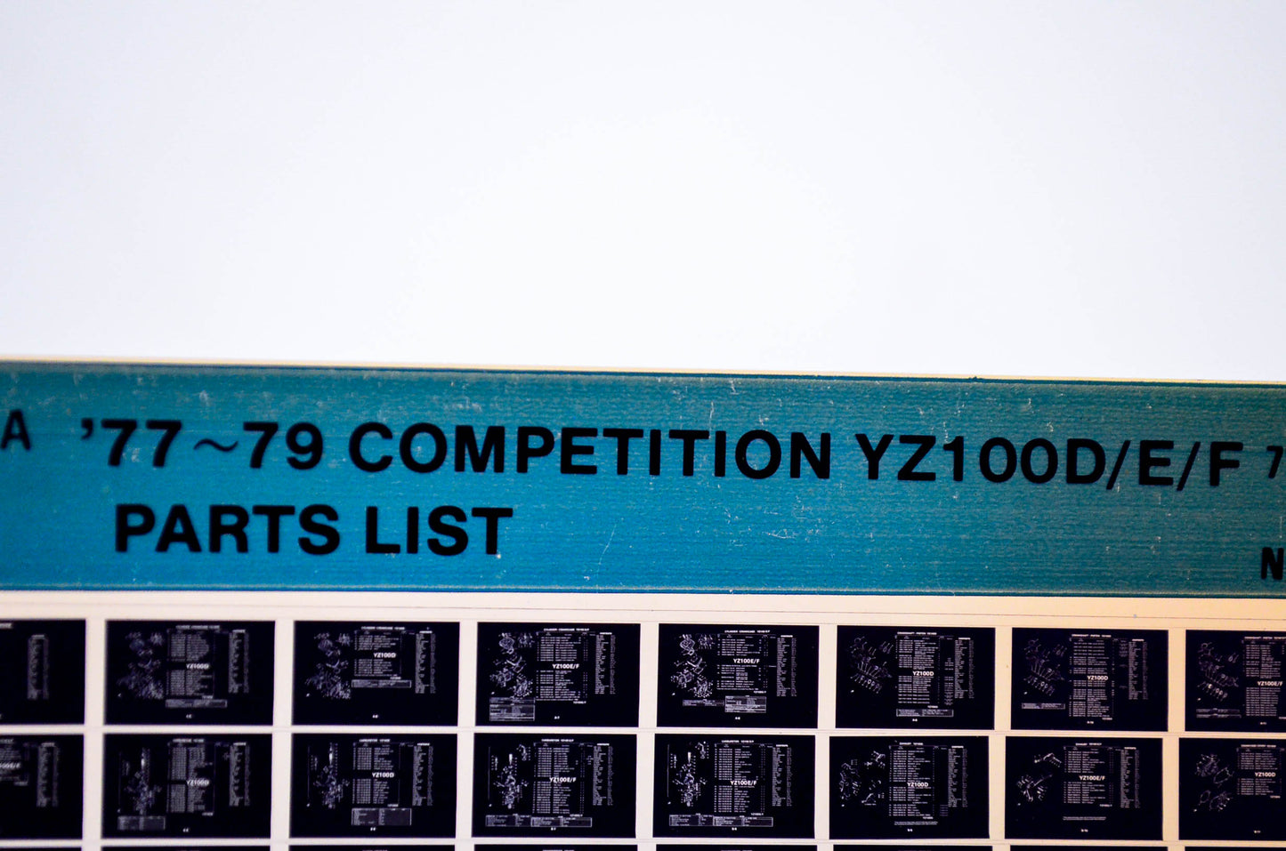 OEM Yamaha YZ100D/E/F 1984/November 13 '77-'79 Competition Parts List Microfiche