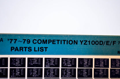 OEM Yamaha YZ100D/E/F 1984/November 13 '77-'79 Competition Parts List Microfiche
