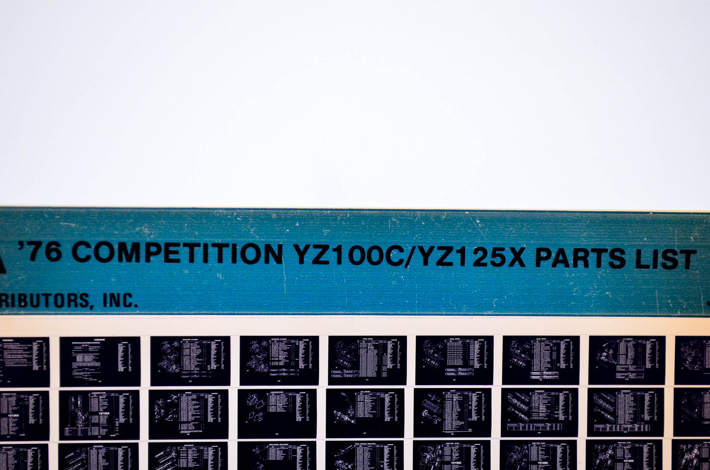OEM Yamaha YZ100C/YZ125X 1984/January 26 '76 Competition Parts List Microfiche