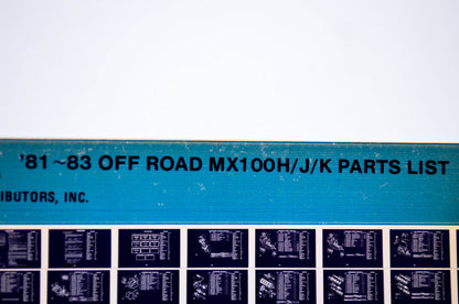 OEM Yamaha MX100H/J/K 1983/December 28 '81 - '83 Off Road Parts List Microfiche
