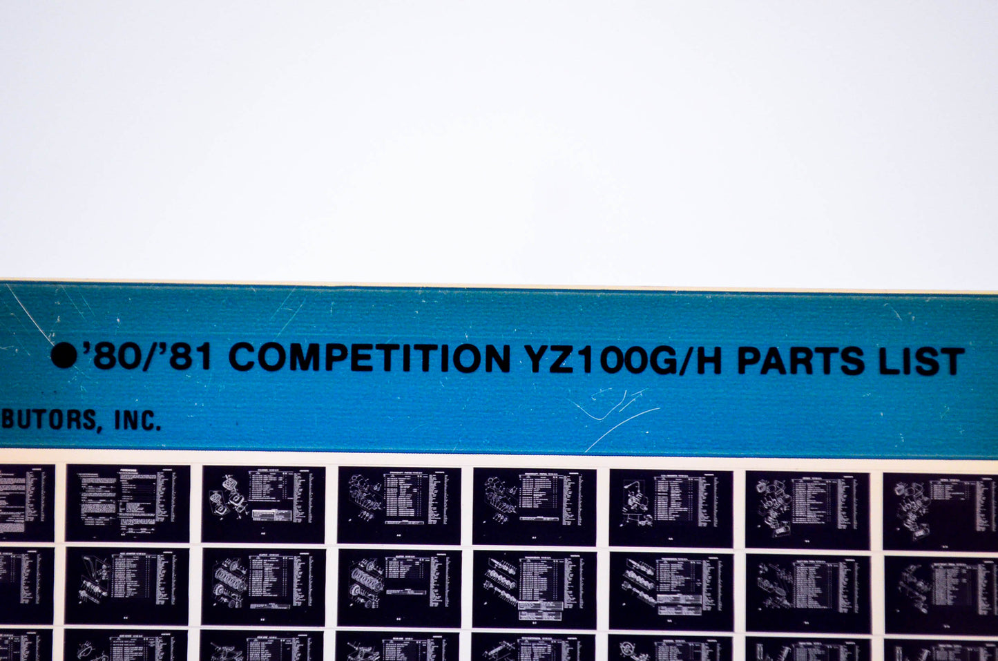 OEM Yamaha YZ100G/H 1983/June 3 '80 - '81 Competition Parts List Microfiche