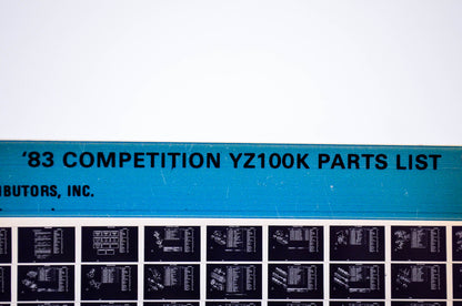 OEM Yamaha YZ100K 1983/January 17 '83 Competition Parts List Microfiche