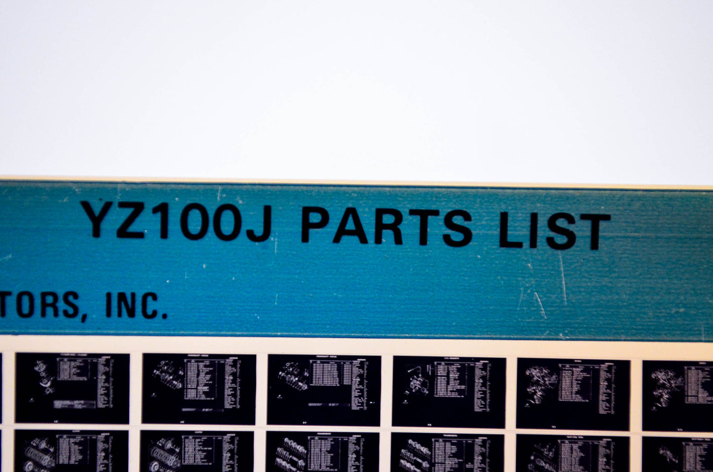 OEM Yamaha YZ100J 1982/January 28 '82 Parts List Microfiche