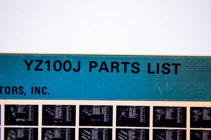 OEM Yamaha YZ100J 1982/January 28 '82 Parts List Microfiche
