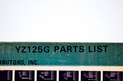 OEM Yamaha YZ125G 1981/May 1 '80 Parts List Microfiche