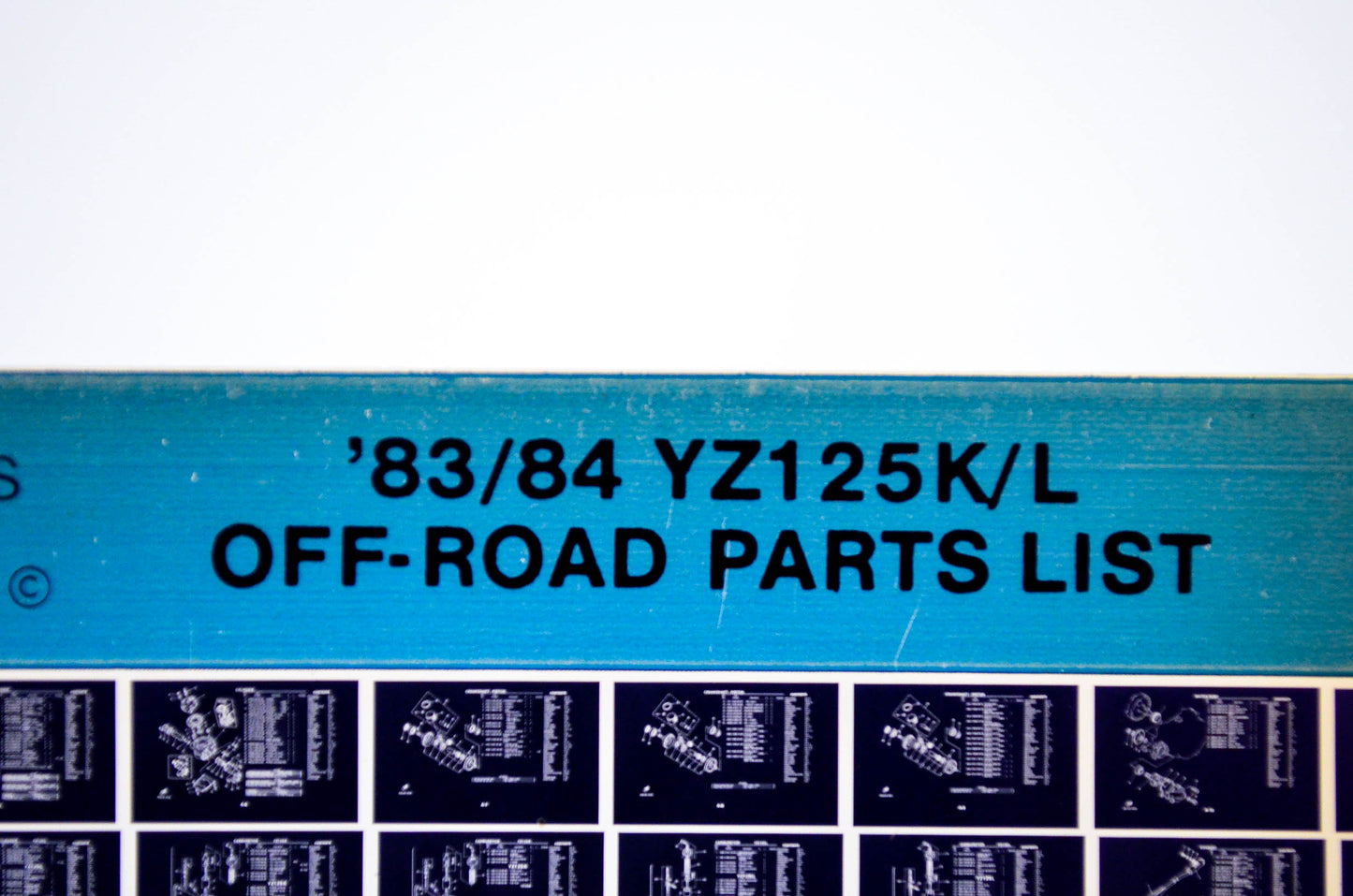 OEM Yamaha YZ125K/L 1986/April 22 '83 - '84 Off Road Parts List Microfiche