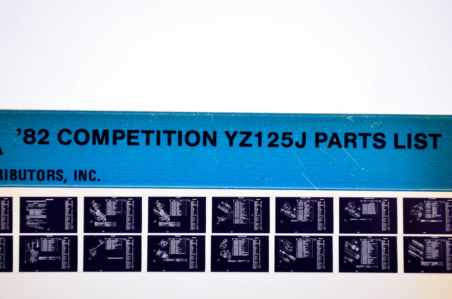 OEM Yamaha YZ125J 1984/January 26 '82 Competition Parts List Microfiche