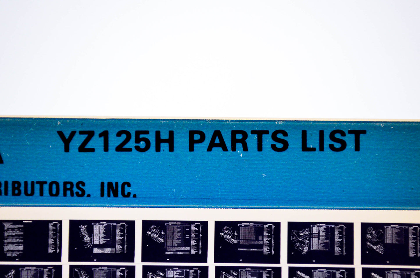 OEM Yamaha YZ125H 1982/October 20 '81 Parts List Microfiche