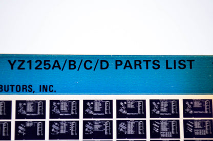 OEM Yamaha YZ125A/B/C/D 1982/June 30 '74 - '77 Parts List Microfiche