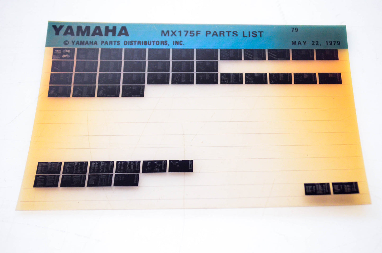 OEM Yamaha MX175F 1979/May 22 '79 Parts List Microfiche