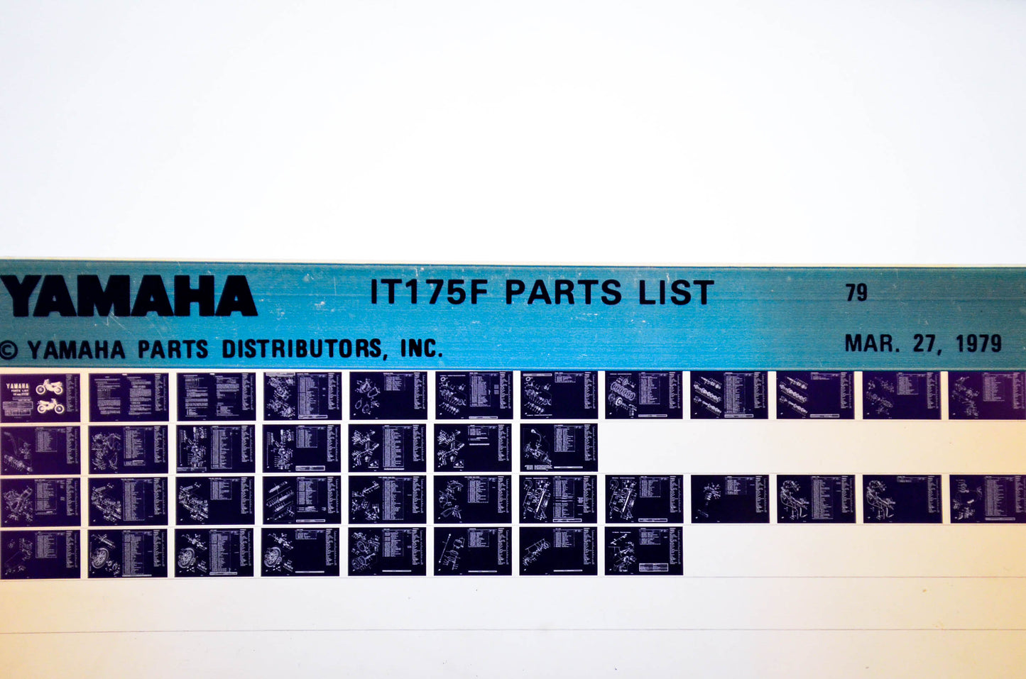 OEM Yamaha IT175F 1979/March 27 '79 Parts List Microfiche