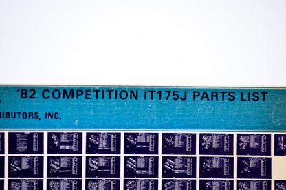 OEM Yamaha IT175J 1983/March 2 '82 Competition Parts List Microfiche