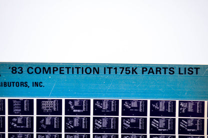OEM Yamaha IT175K 1982/November 17 '83 Competition Parts List Microfiche