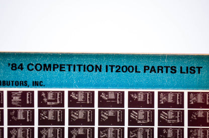OEM Yamaha IT200L 1984/May 18 '84 Competition Parts List Microfiche