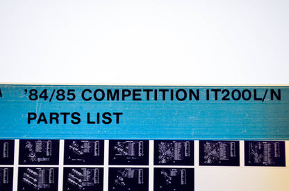 OEM Yamaha IT200L/N 1985/January 16 '84 - '85 Competition Parts List Microfiche