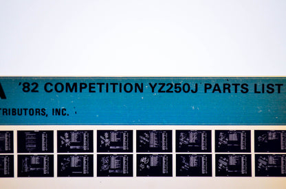 OEM Yamaha YZ250J 1983/April 4 '82 Competition Parts List Microfiche