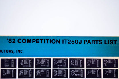 OEM Yamaha IT250J 1983/April 4 '82 Competition Parts List Microfiche