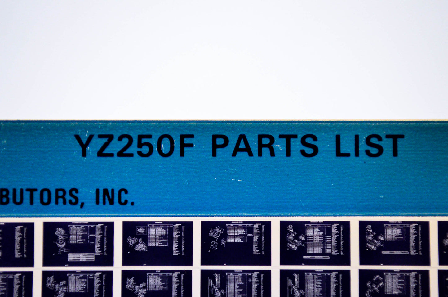 OEM Yamaha YZ250F 1982/March 22 '79 Parts List Microfiche